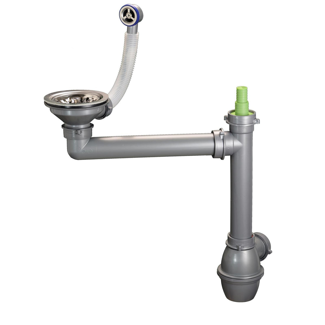 Liquida AGV100BL 1.0 Bowl Composite Reversible Black Kitchen Sink & Waste Kit