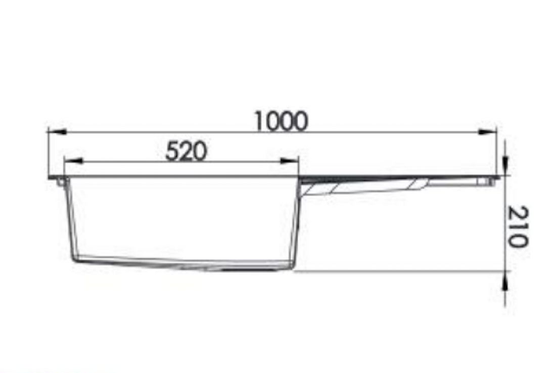 Liquida CU10BL 1.0 Bowl Composite Reversible Inset Black Kitchen Sink With Waste