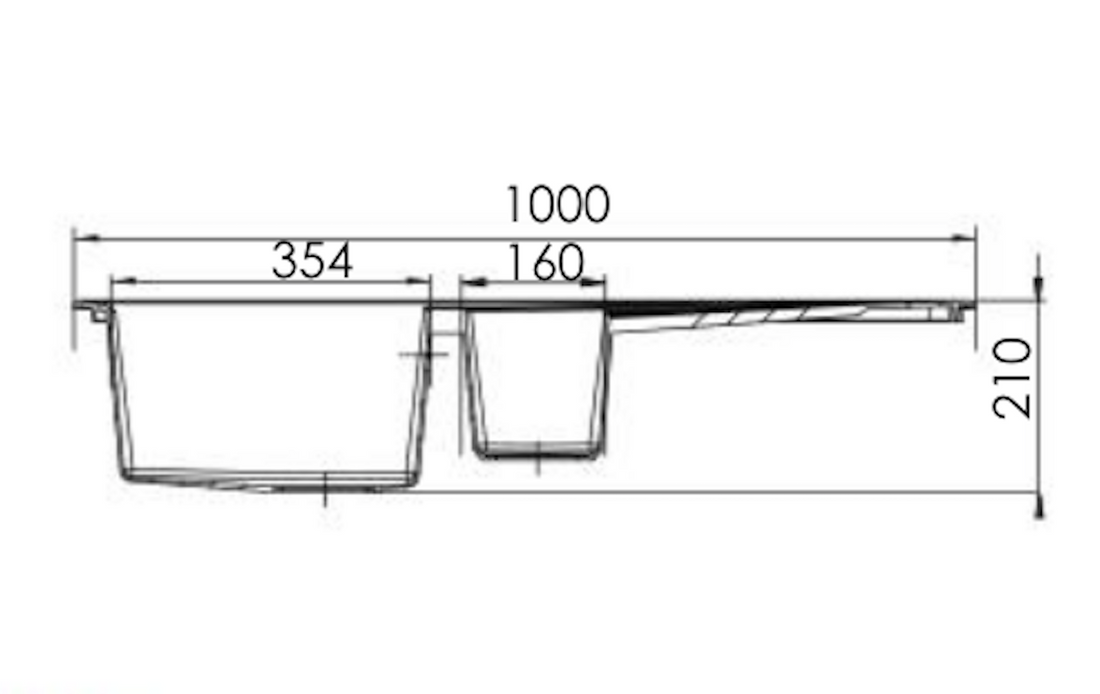 Liquida CU15BL 1.5 Bowl Composite Reversible Inset Black Kitchen Sink With Waste