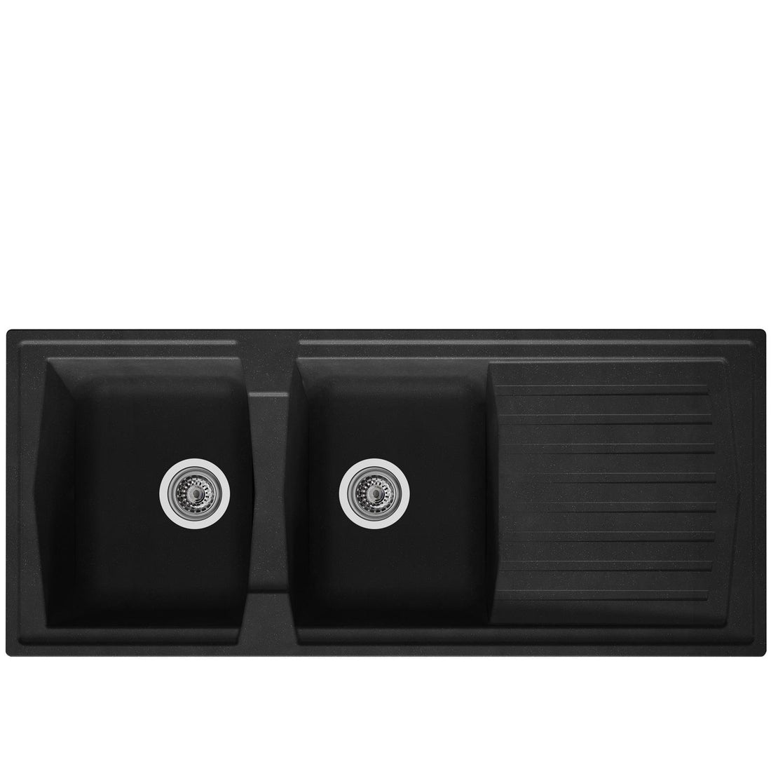 Liquida AR20BL 2.0 Bowl SMC Composite Reversible Inset Large Black Kitchen Sink