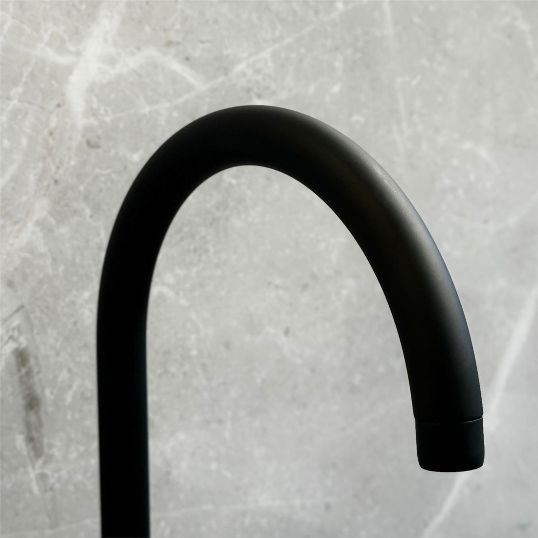 Franke Ascona Swan Neck Swivel Spout Mono Mixer Twin Lever Black Kitchen Tap