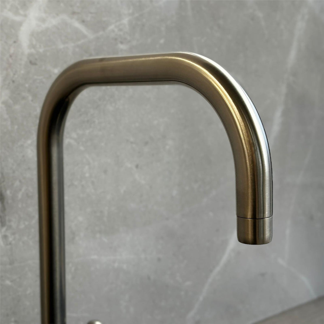 Franke Ascona Swivel U-Spout Mono Mixer Twin Lever Silk Steel Kitchen Tap