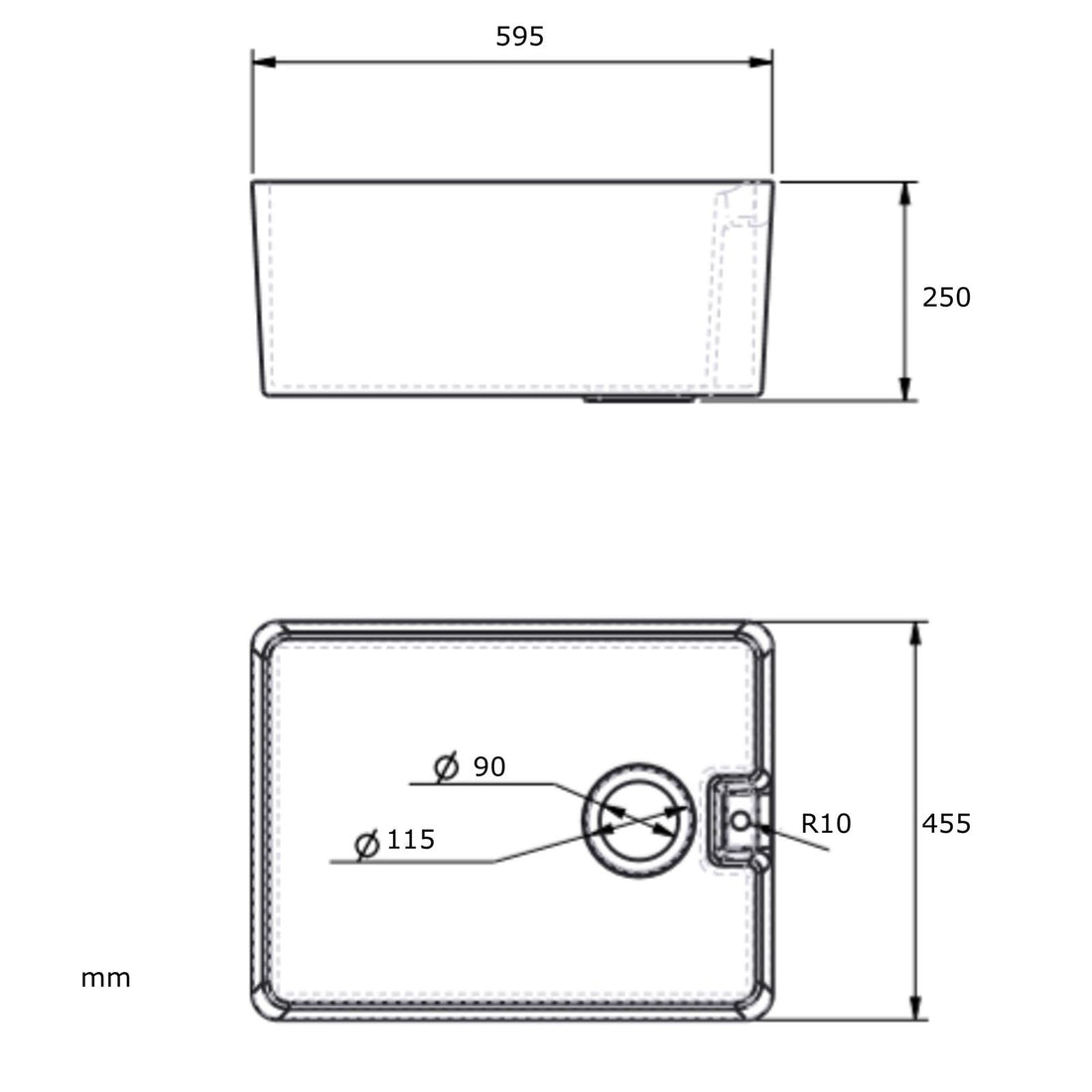 Liquida BL290WH 1.0 Bowl Belfast Inset Or Undermount Gloss White Kitchen Sink