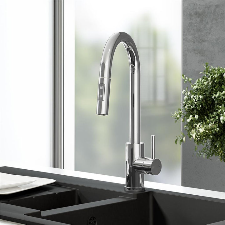 Liquida CT452CH Single Lever Pull Out Chrome Kitchen Mixer Tap