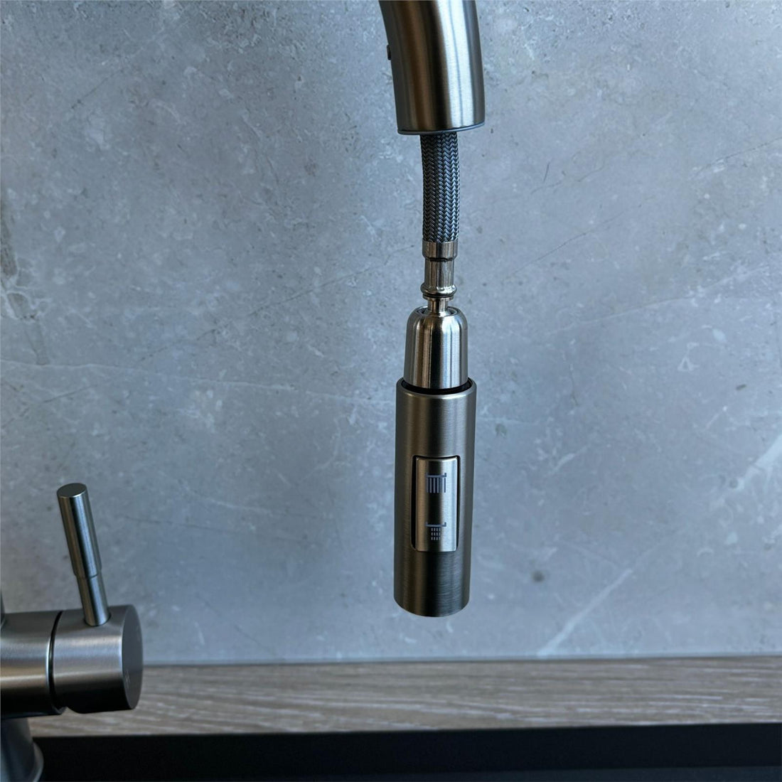 Liquida CT454BS Single Lever Pull Out Brushed Steel Kitchen Mixer Tap