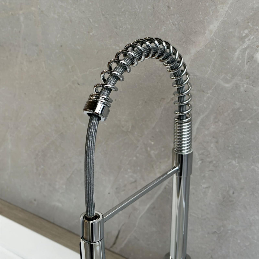 Liquida CT594CH Chrome Spring Style Kitchen Mixer Tap With Pull Out Spray Head