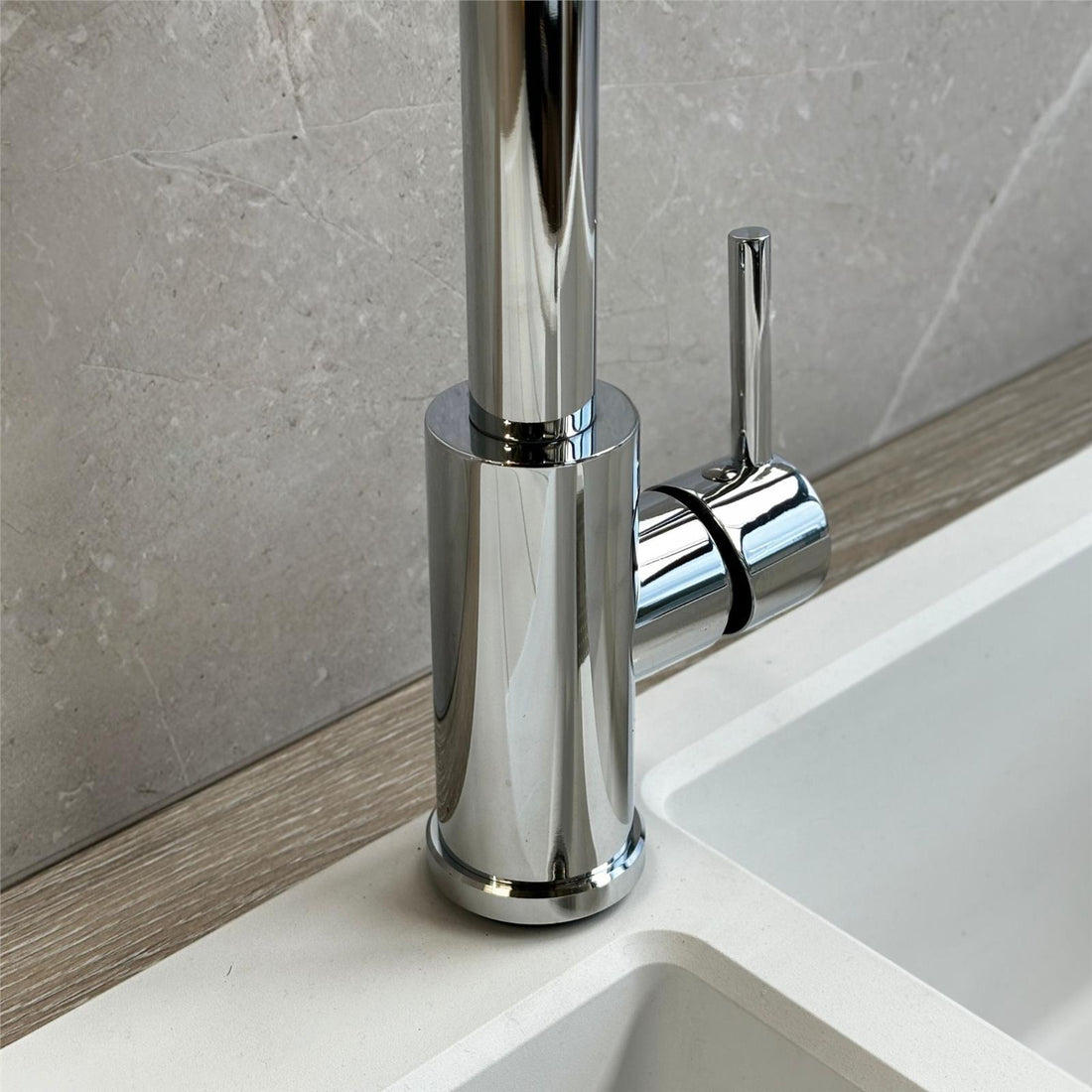 Liquida CT594CH Chrome Spring Style Kitchen Mixer Tap With Pull Out Spray Head