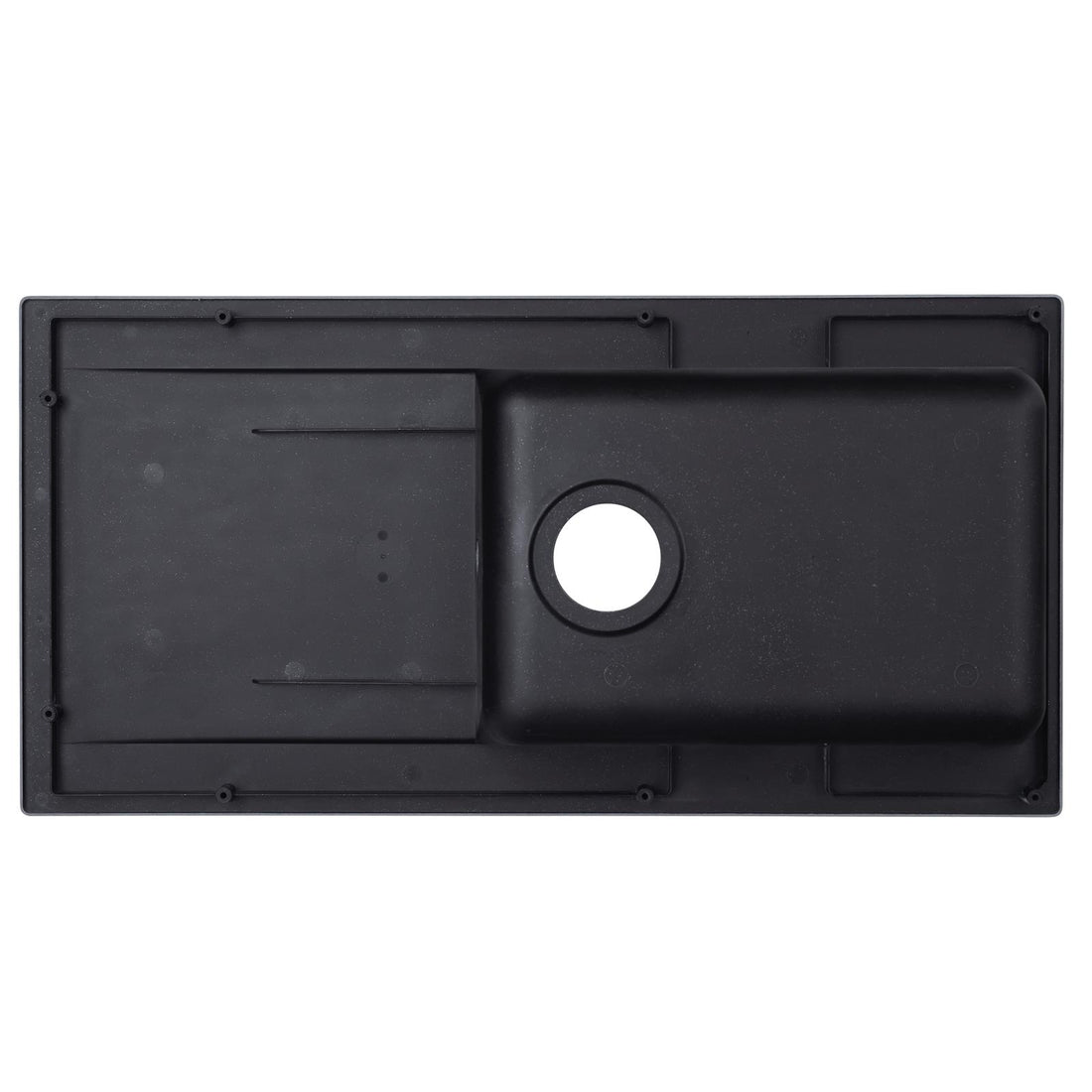 Liquida EW10BL 1.0 Bowl Composite Reversible Inset Black Kitchen Sink With Waste