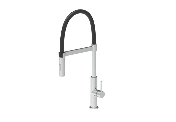 Liquida W24CH S shape Swan Neck 360 Degree Swivel Chrome Kitchen Tap
