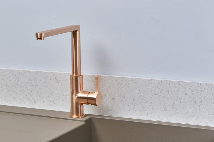 Liquida W25RG 360 Degree Swivel Spout Rose Gold Kitchen Mixer Tap