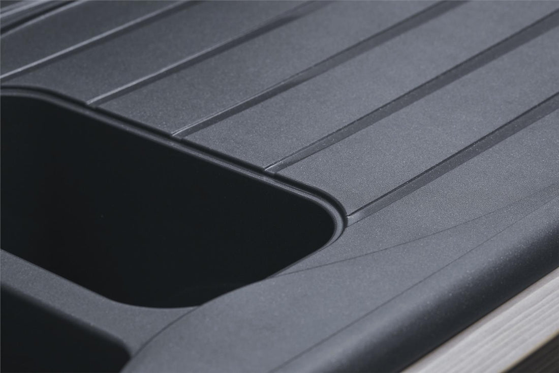 Liquida CMP15GR 1.5 Bowl Reversible Graphite Grey Kitchen Sink And Waste Kit