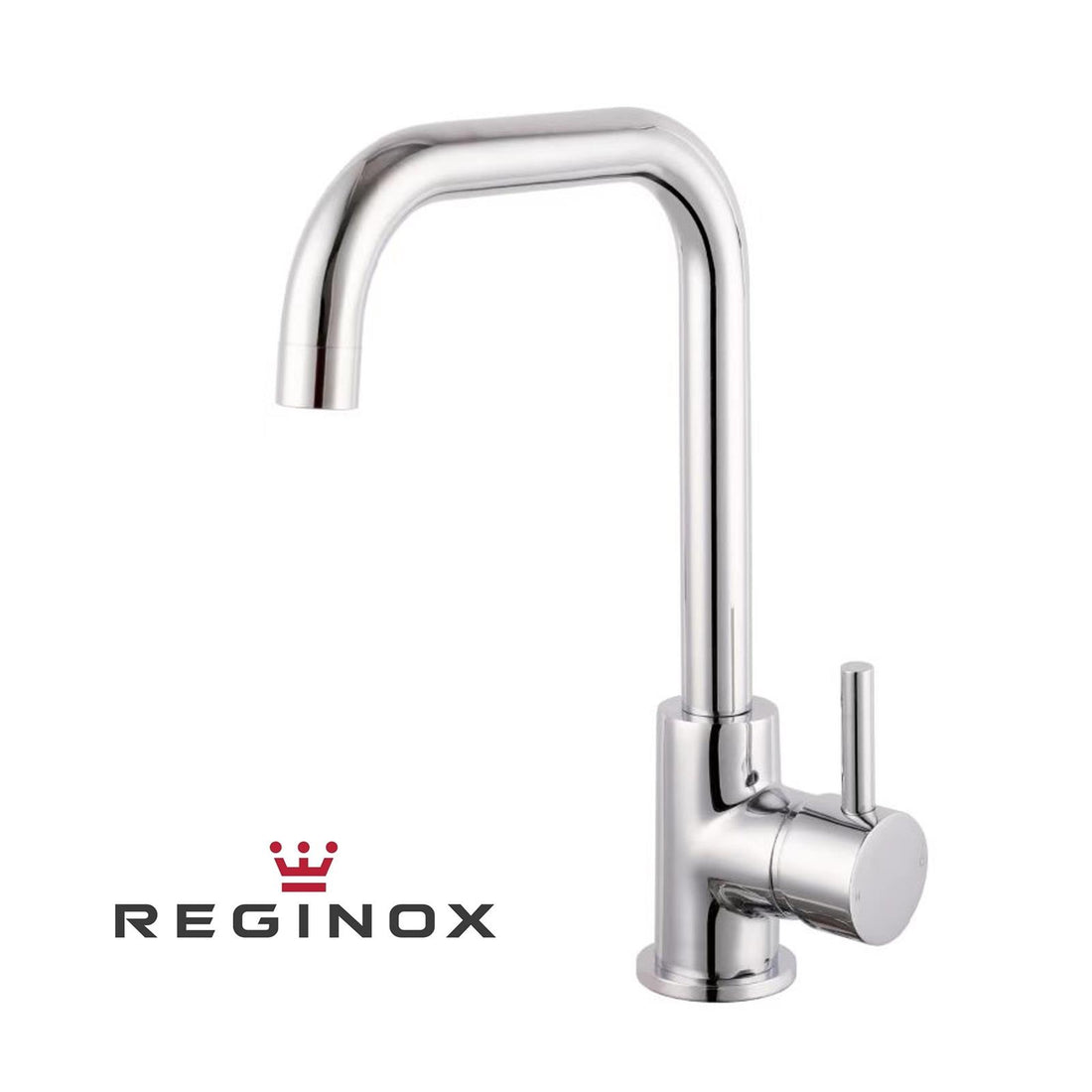 Reginox Salina CH Single Lever Square Neck Chrome Kitchen Mixer Tap