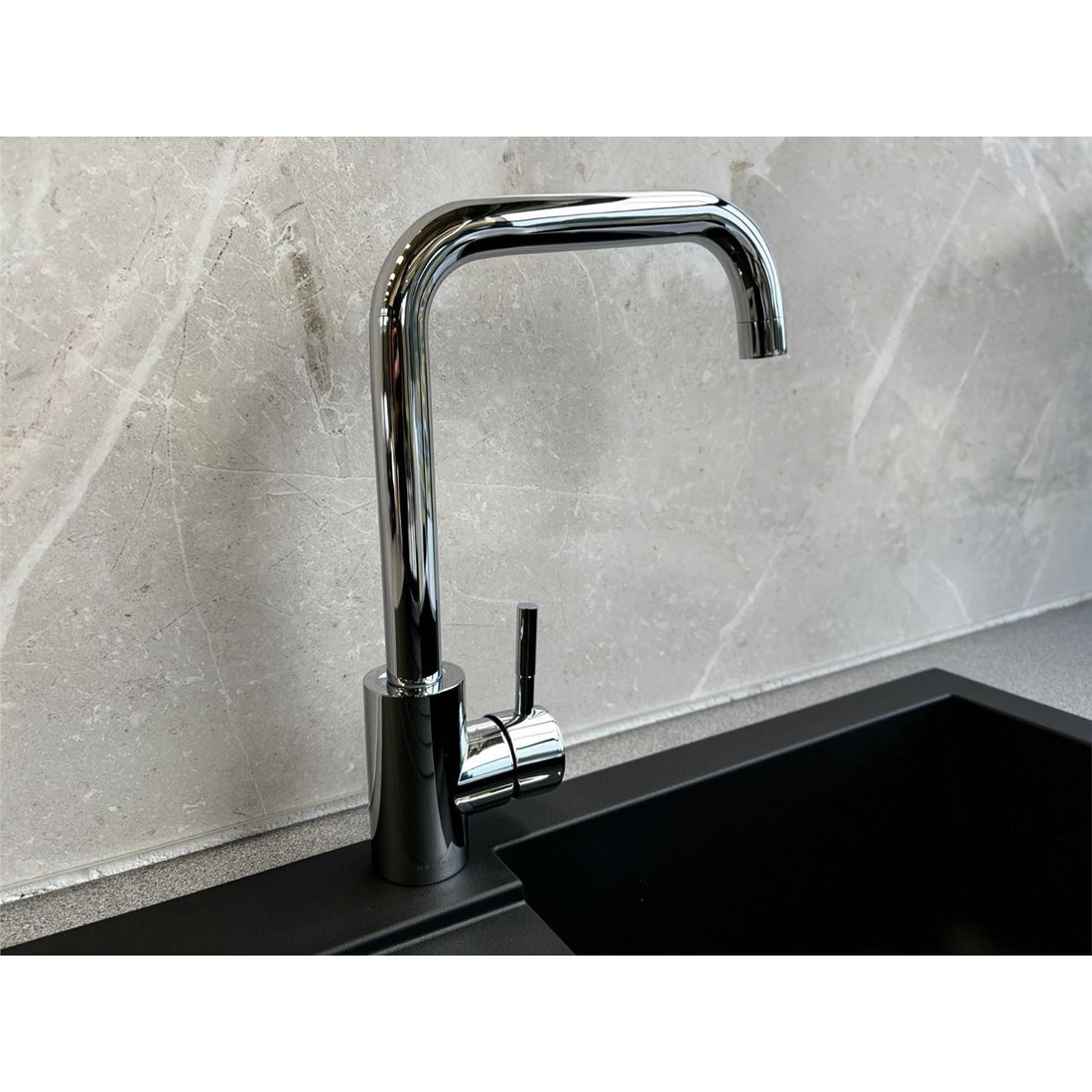 Reginox Salina CH Single Lever Square Neck Chrome Kitchen Mixer Tap