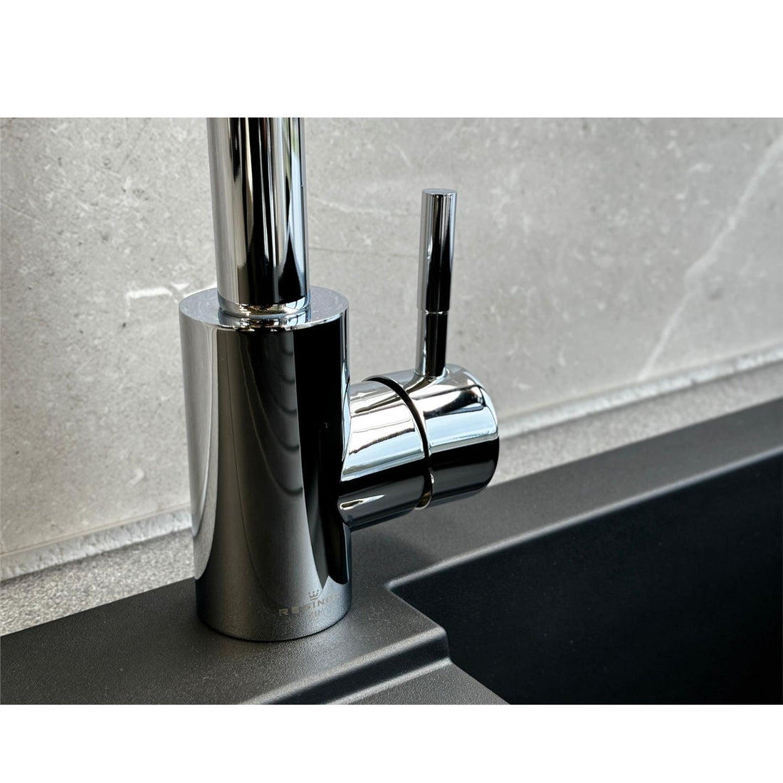 Reginox Salina CH Single Lever Square Neck Chrome Kitchen Mixer Tap