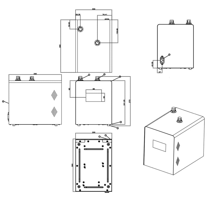 1.5 kW Digital Water Tank For Kitchen Boiling Water Hot Tap, 2.4Ltr Capacity