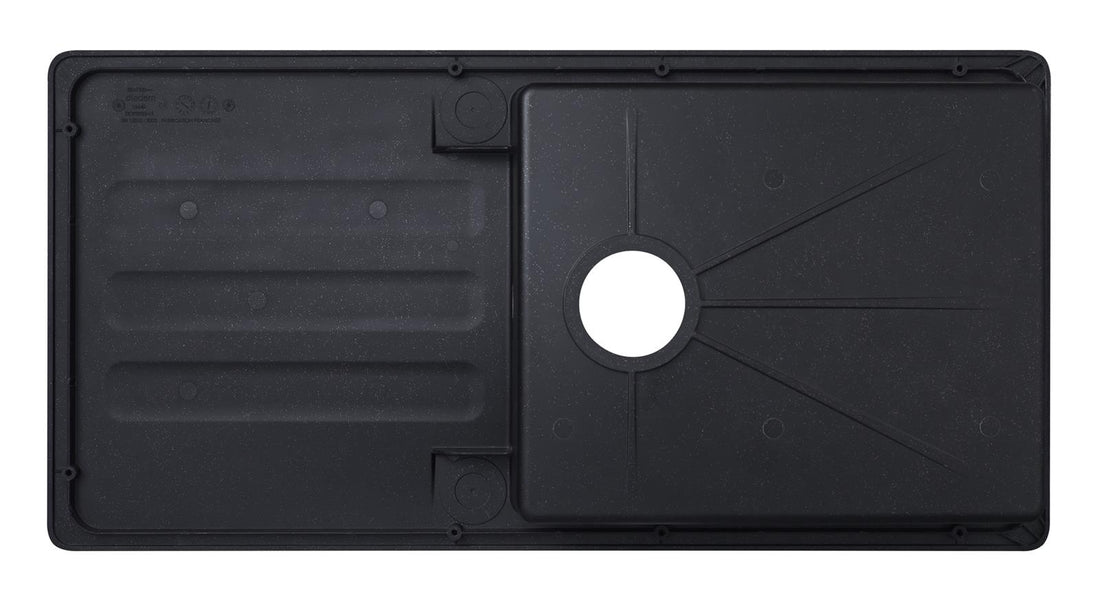 Liquida VG10BL 1.0 Bowl Composite Reversible Inset Black Kitchen Sink With Waste