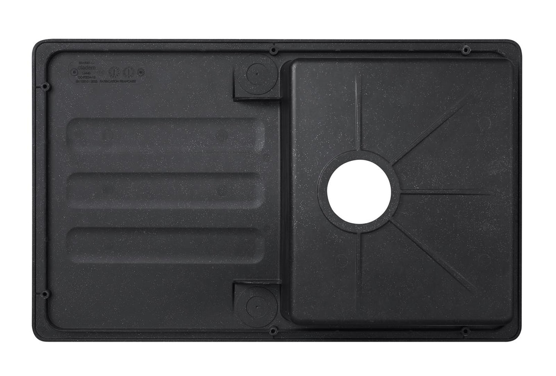 Liquida VG5BL 1.0 Bowl Composite Reversible Inset Black Kitchen Sink With Waste
