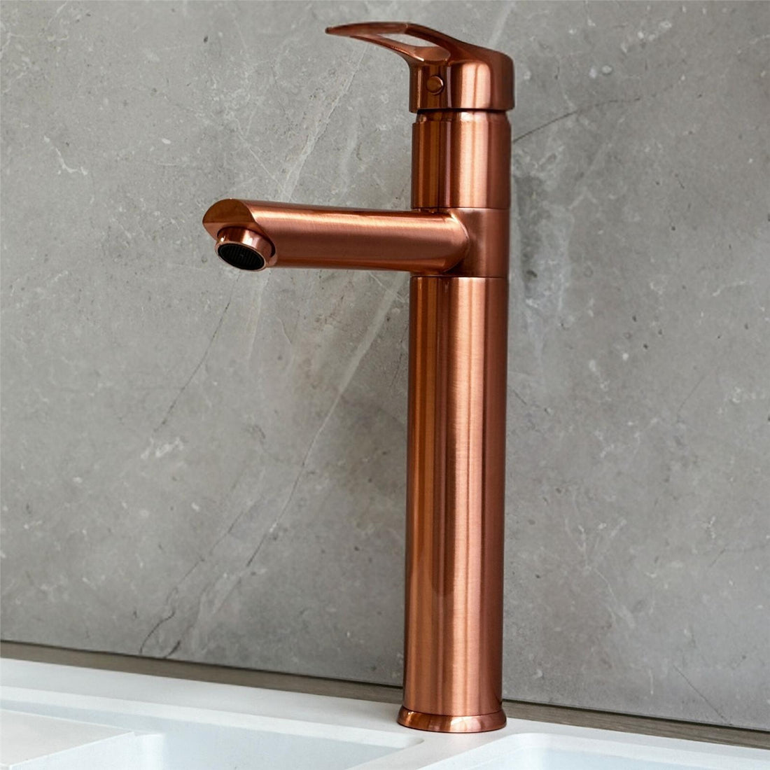 Liquida W16CP Single Lever 360 Degree Swivel Spout Copper Kitchen Tap
