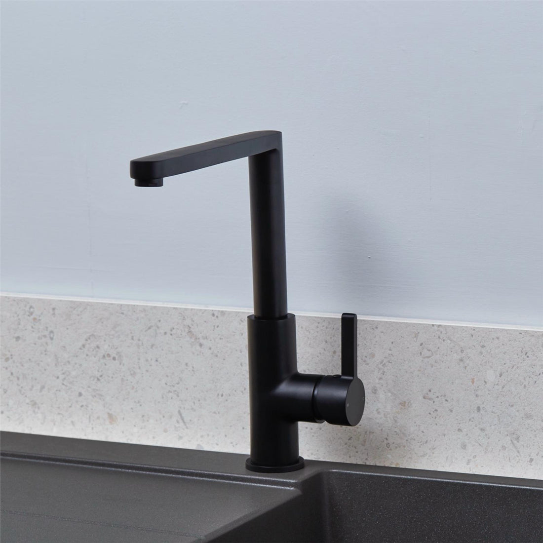 Liquida W25MB 360 Degree Swivel Spout Matt Black Kitchen Mixer Tap