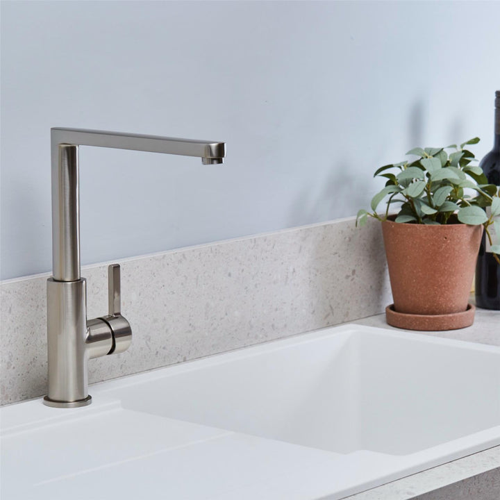 Liquida W25BN 360 Degree Swivel Spout Brushed Nickel Kitchen Mixer Tap