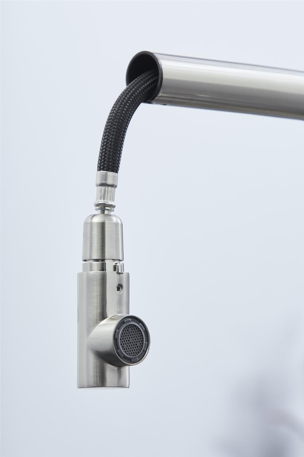 Liquida W15BN Single Lever Pull Out Spray Brushed Nickel Kitchen Mixer Tap