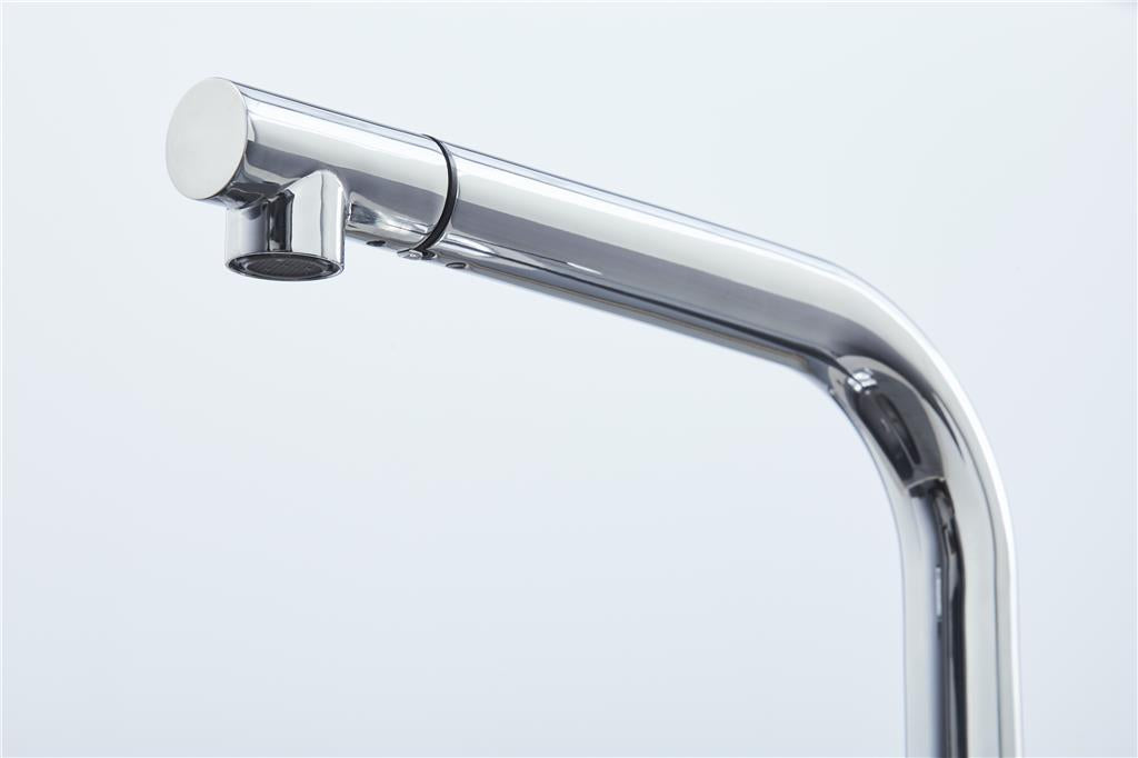 Liquida W15CH Single Lever Swivel Spout Pull Out Spray Chrome Kitchen Mixer Tap