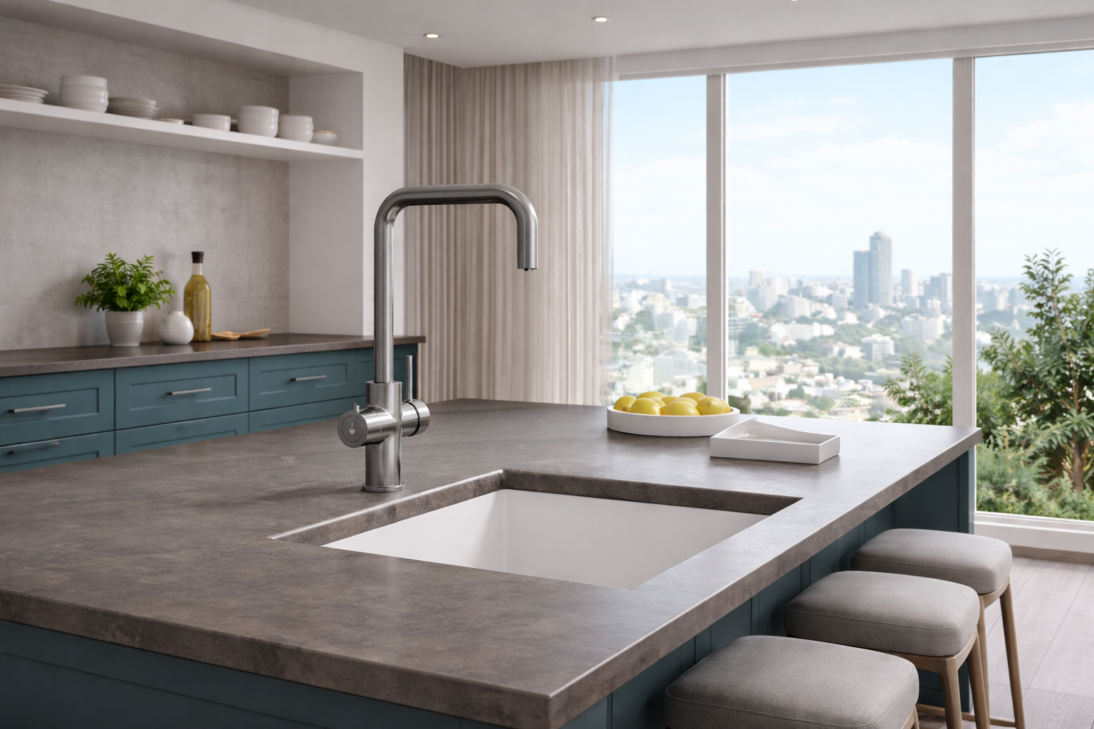 kitchen hot water taps