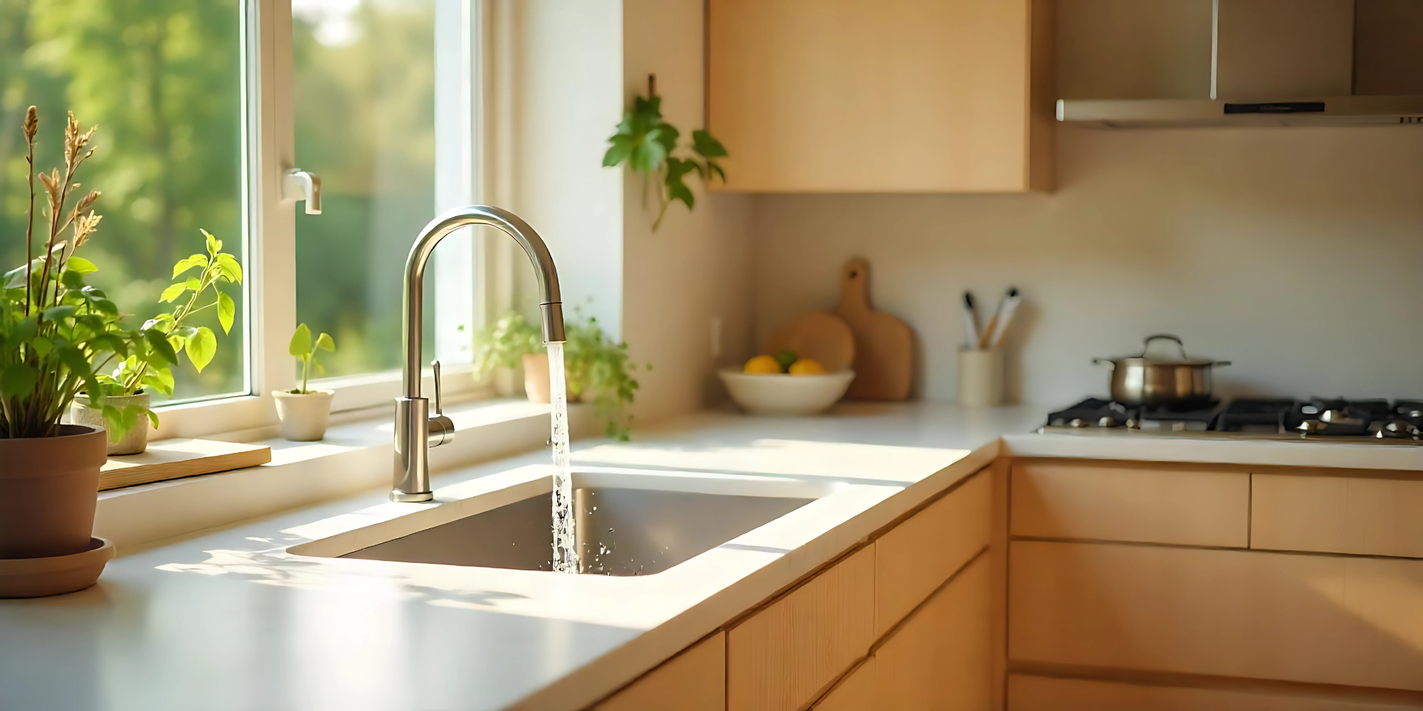 Brushed Brass Boiling Water Taps