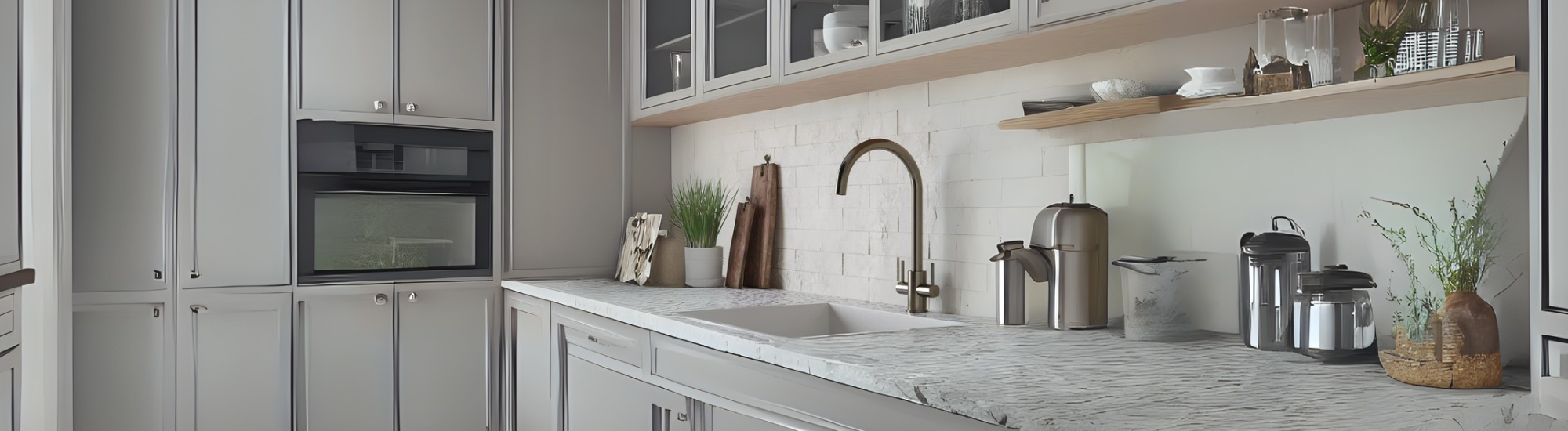 brushed steel kitchen taps
