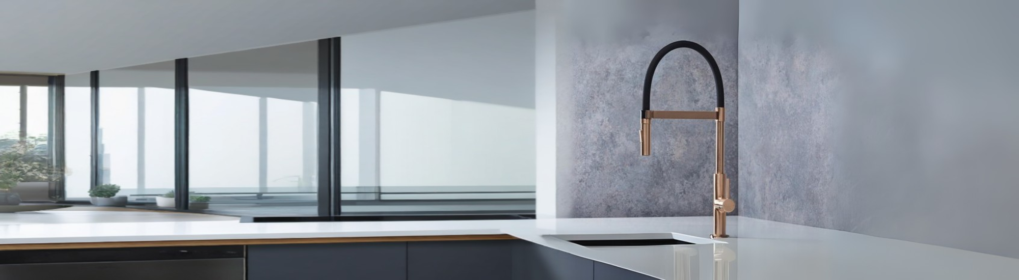 rose gold kitchen taps