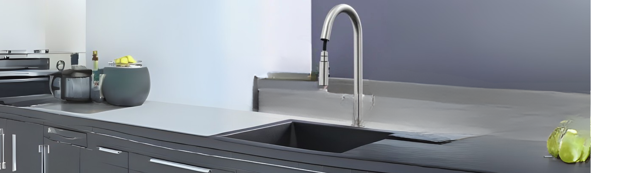 Brushed Nickel Kitchen Taps