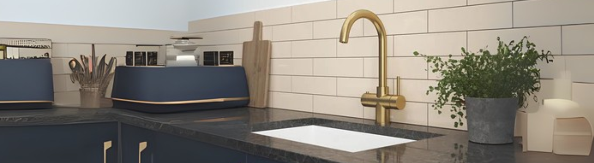 gold boiling water tap