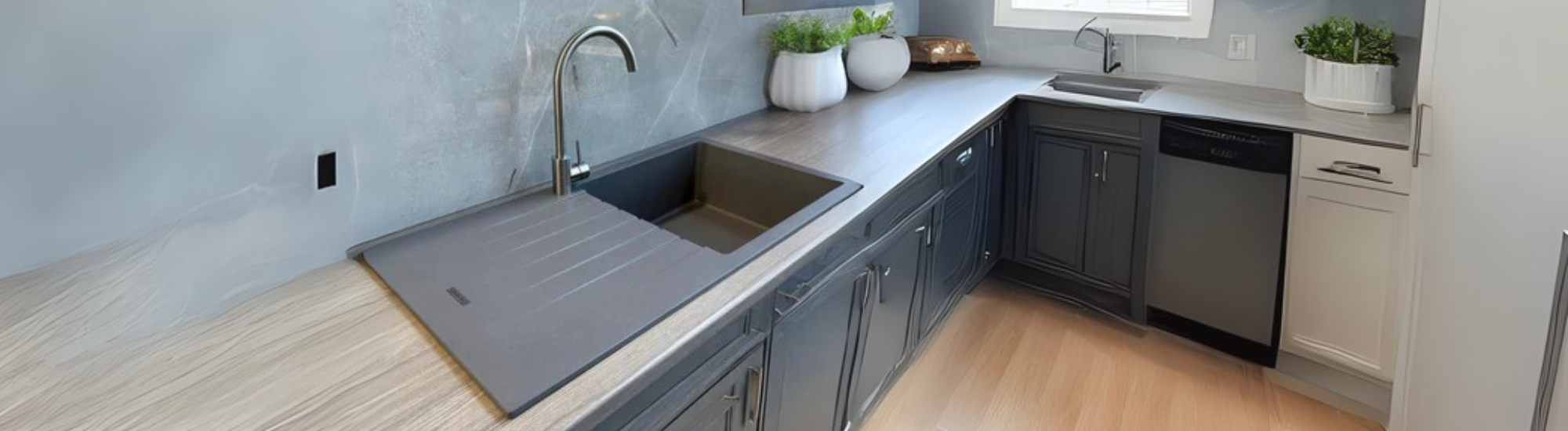 Grey Kitchen Taps