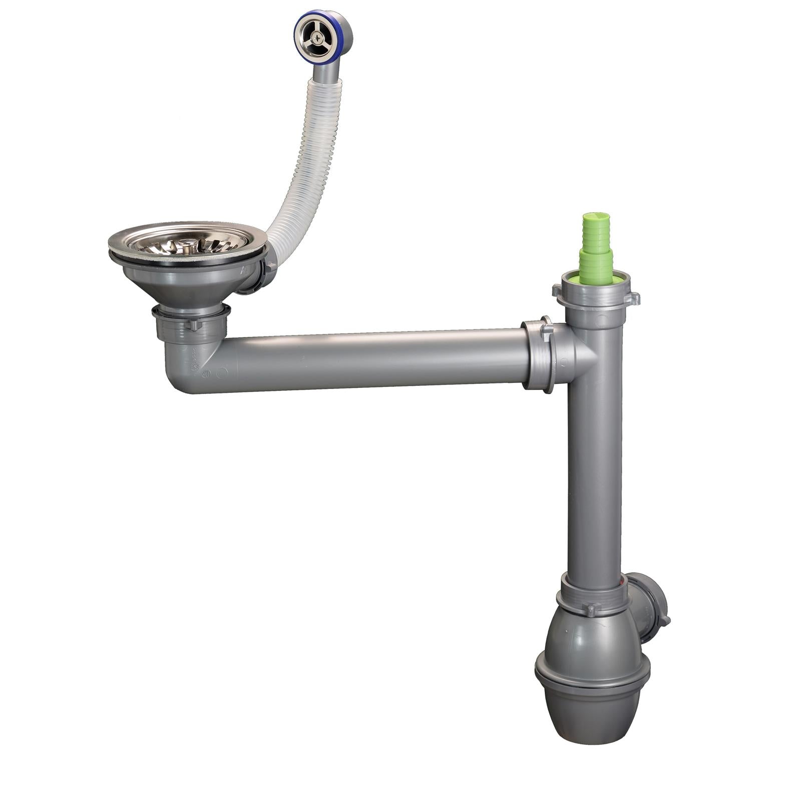 Liquida SEV860WH 1.0 Bowl Composite Reversible White Kitchen Sink And Waste Kit