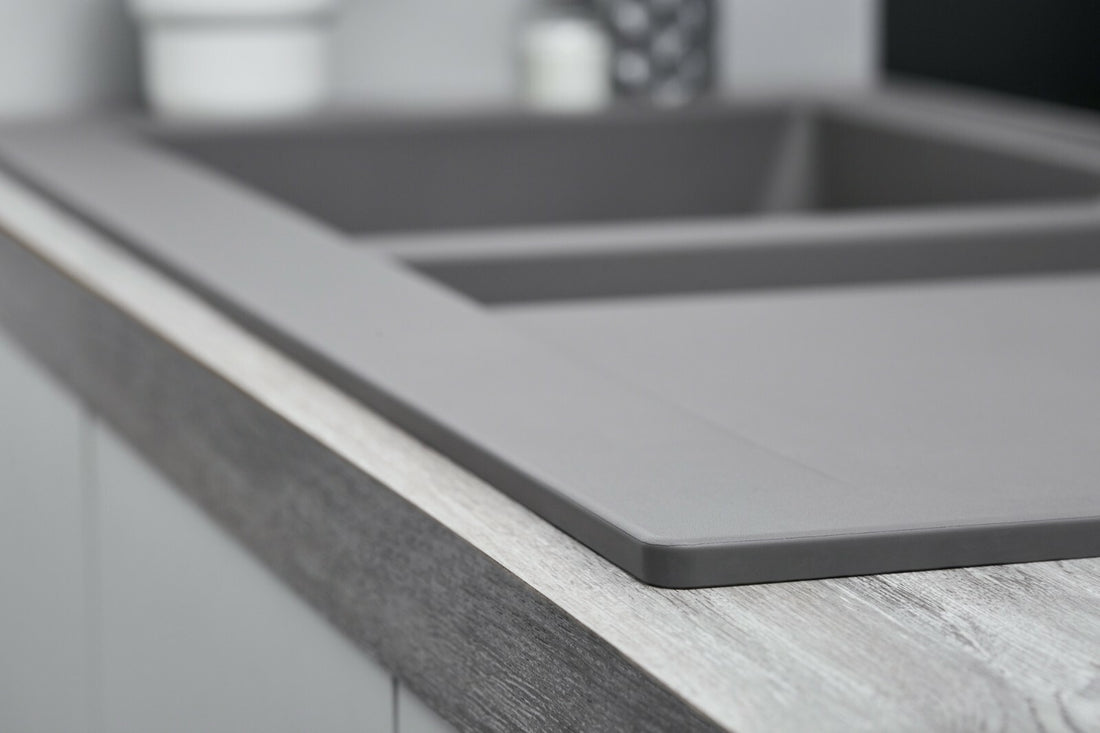 Liquida EW15GR 1.5 Bowl Composite Reversible Inset Grey Kitchen Sink 1000x500mm