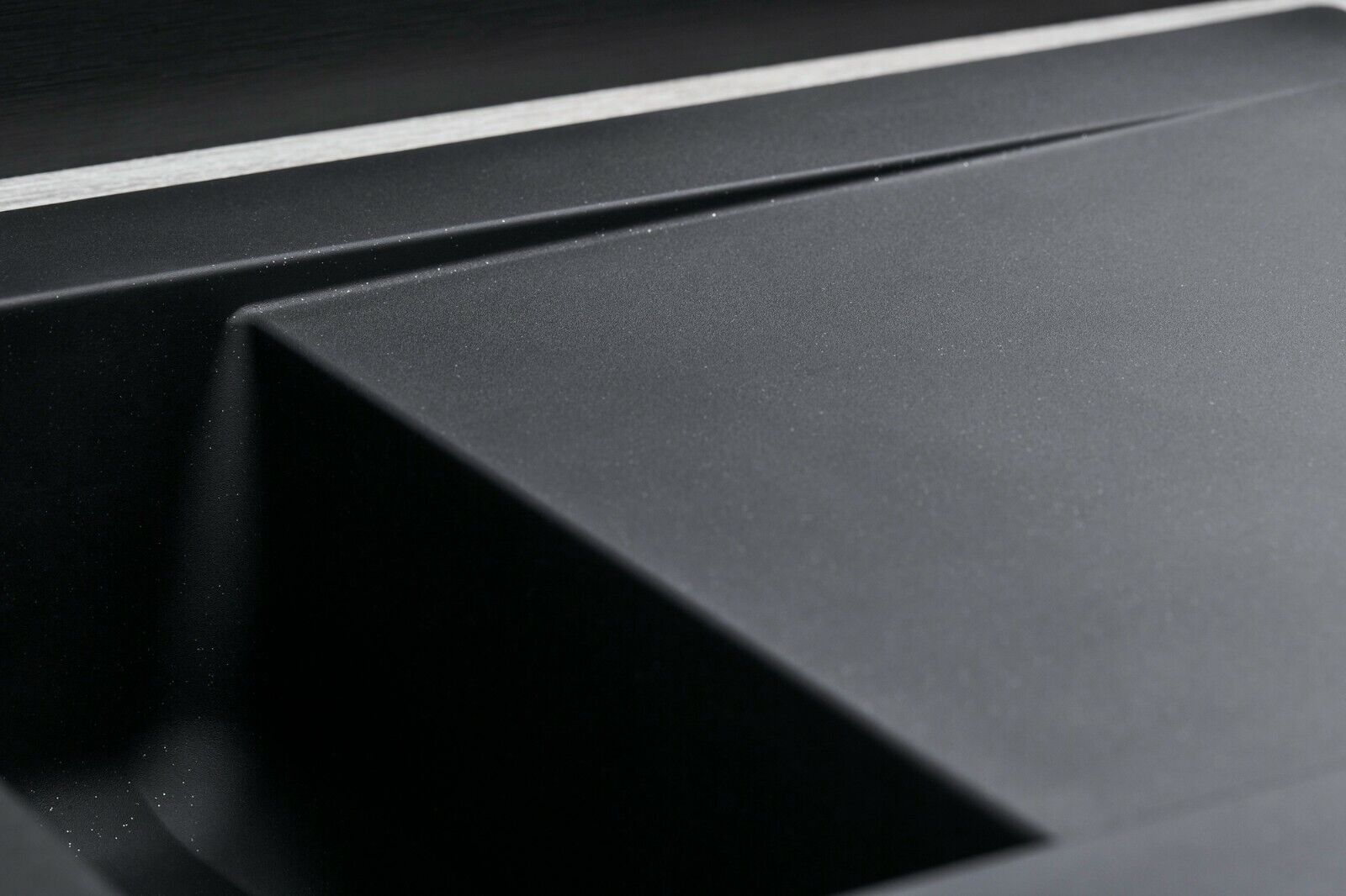 Liquida EW15BL 1.5 Bowl Composite Reversible Inset Black Kitchen Sink With Waste