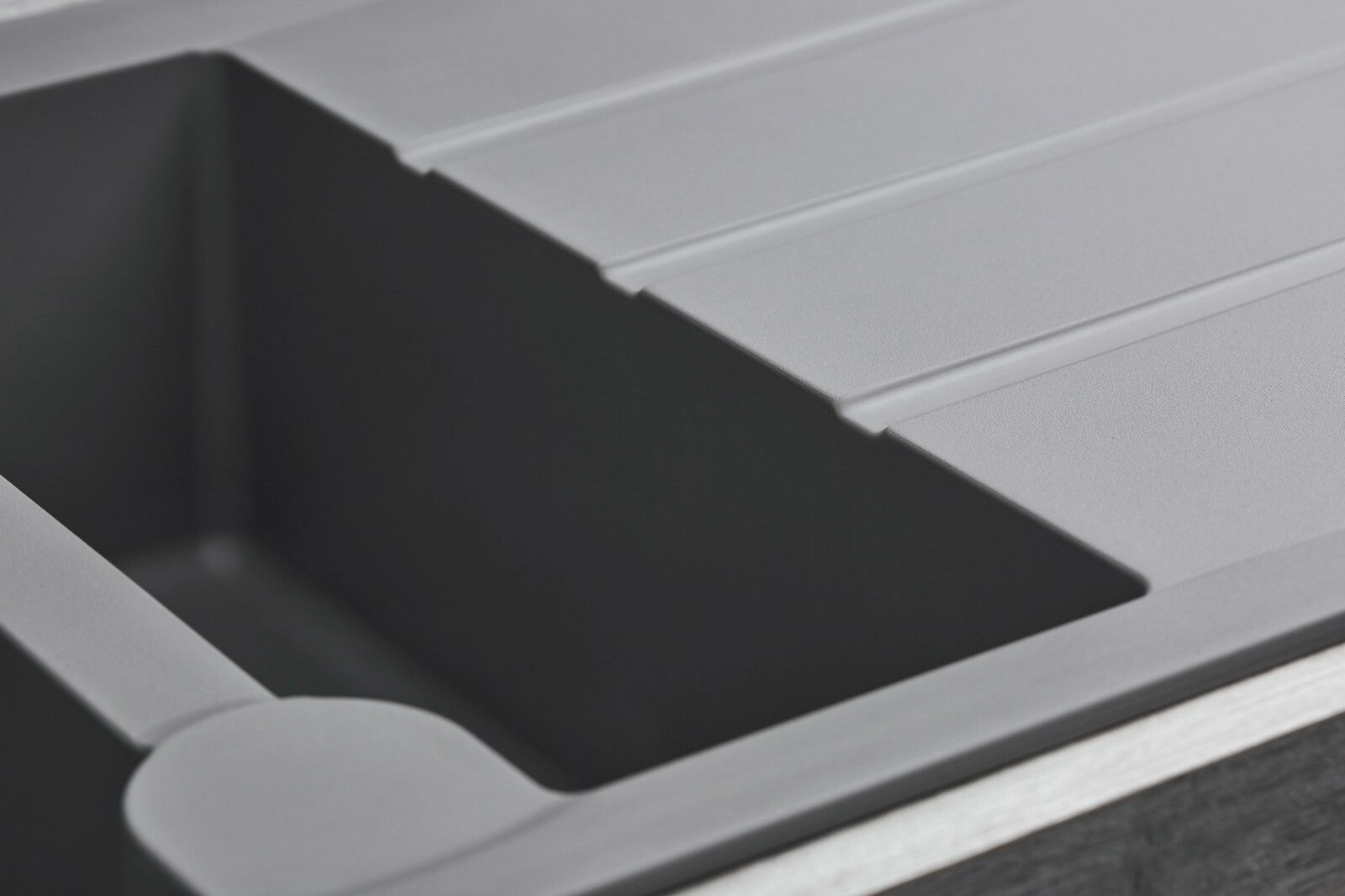 Liquida LP15GR 1.5 Bowl Composite Reversible Inset Grey Kitchen Sink With Waste