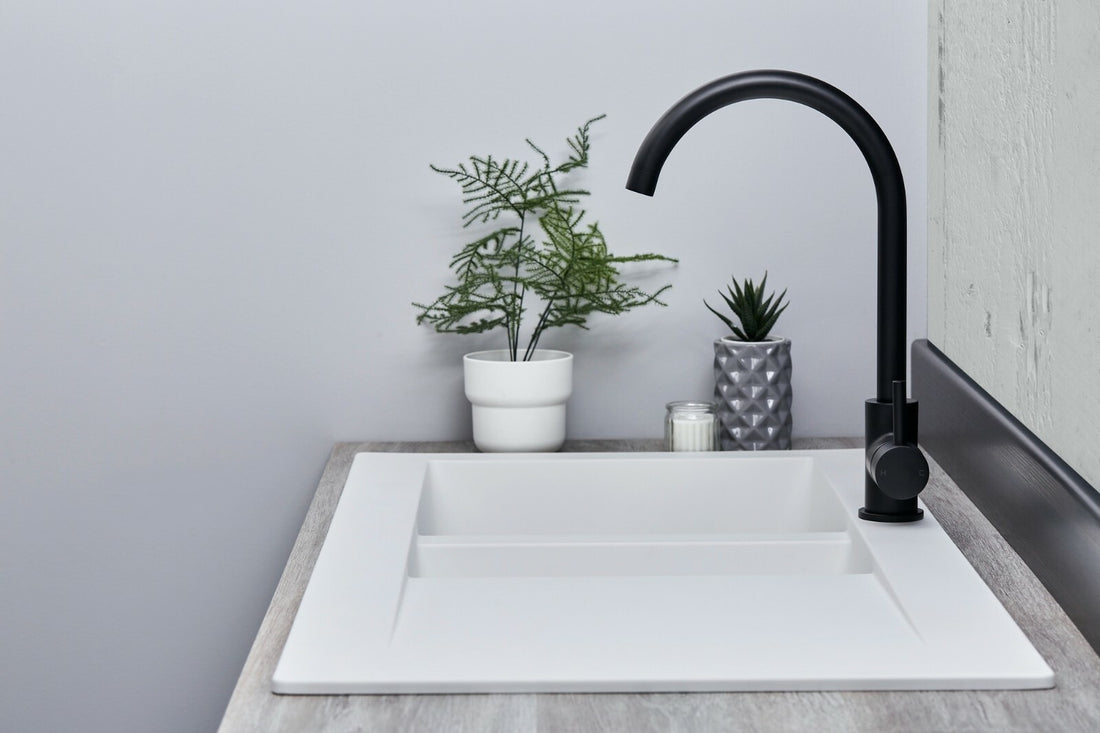 Liquida EW15WH 1.5 Bowl Composite Reversible Inset White Kitchen Sink - GRADED