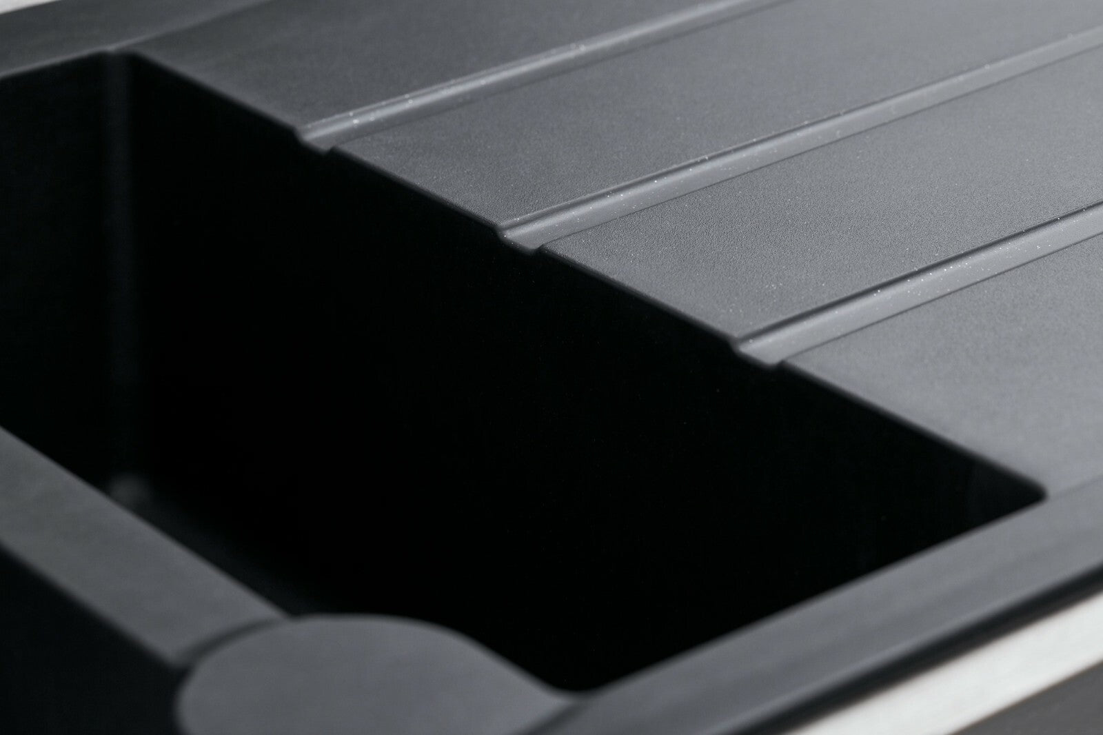 Liquida LP15BL 1.5 Bowl Composite Reversible Inset Black Kitchen Sink With Waste