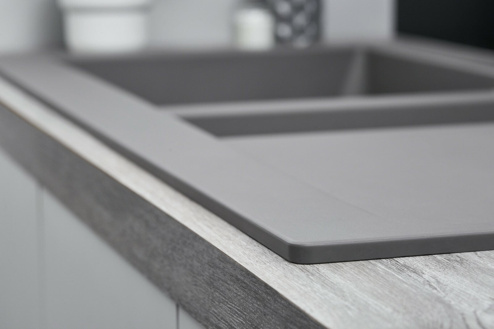 Liquida EW15GR 1.5 Bowl Composite Reversible Inset Grey Kitchen Sink With Waste