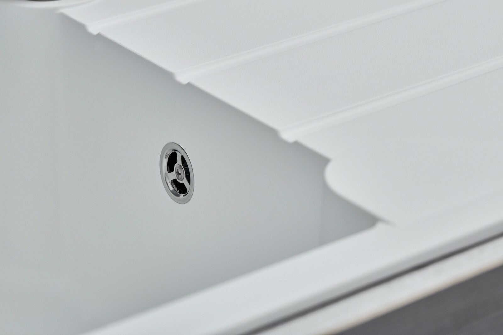 Liquida LP10WH 1.0 Bowl Composite Reversible Inset White Kitchen Sink With Waste