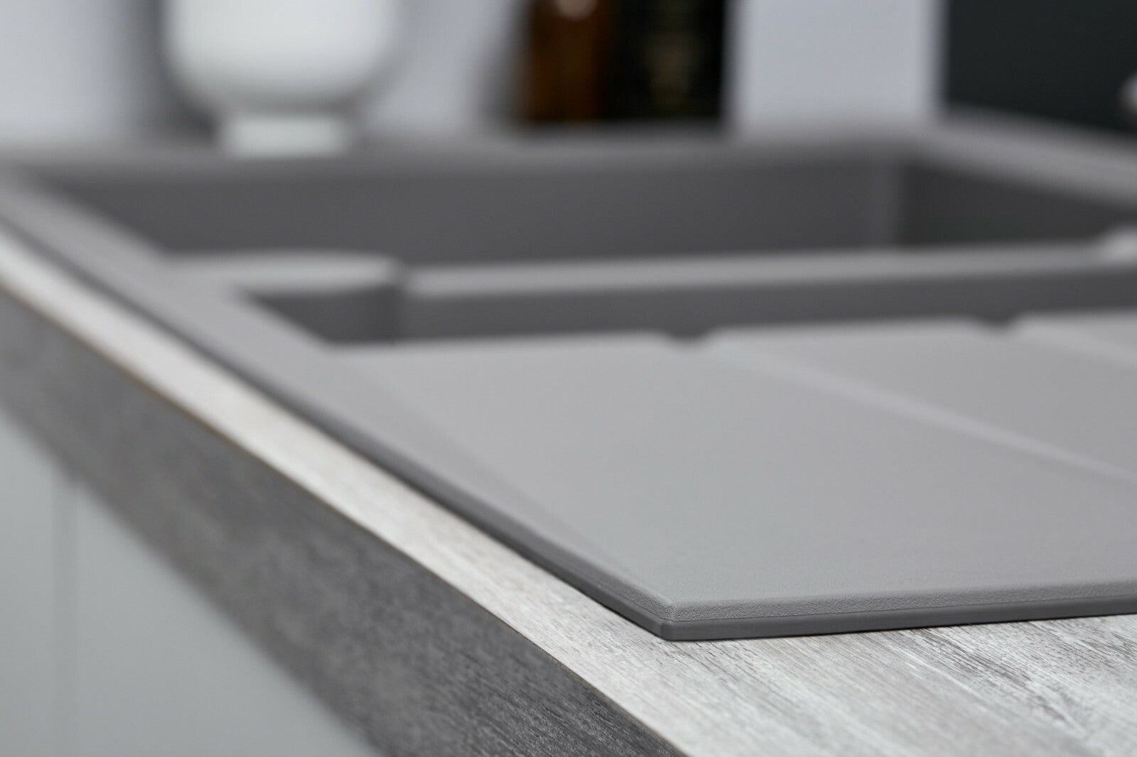 Liquida LP15GR 1.5 Bowl Composite Reversible Inset Grey Kitchen Sink With Waste