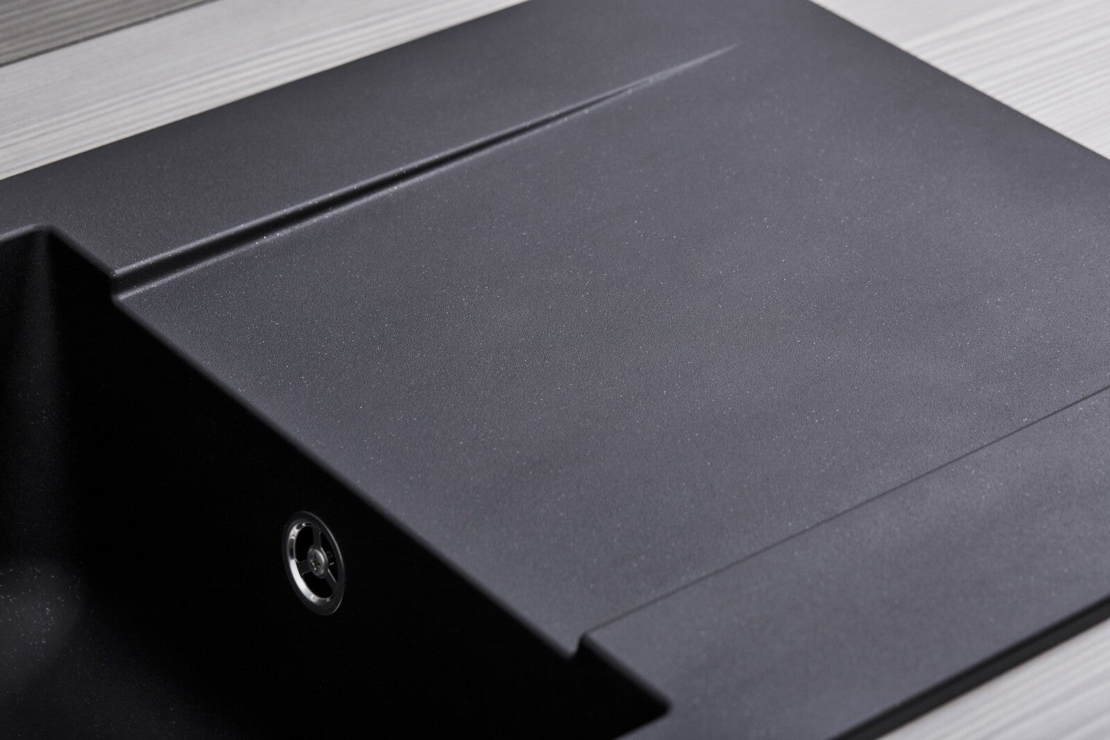 Liquida EW10BL 1.0 Bowl Composite Reversible Inset Black Kitchen Sink With Waste