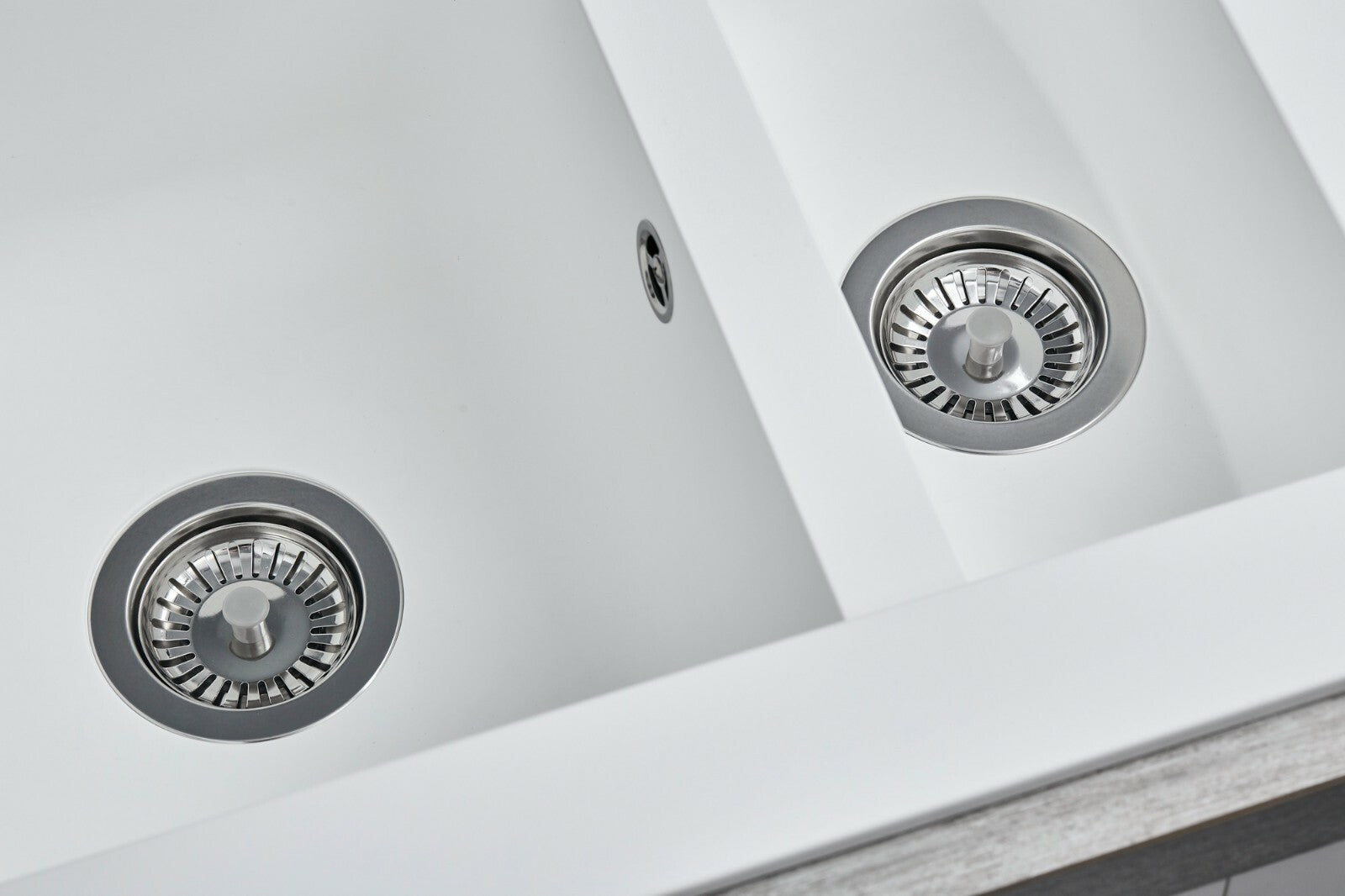 Liquida EW15WH 1.5 Bowl Composite Reversible Inset White Kitchen Sink - GRADED