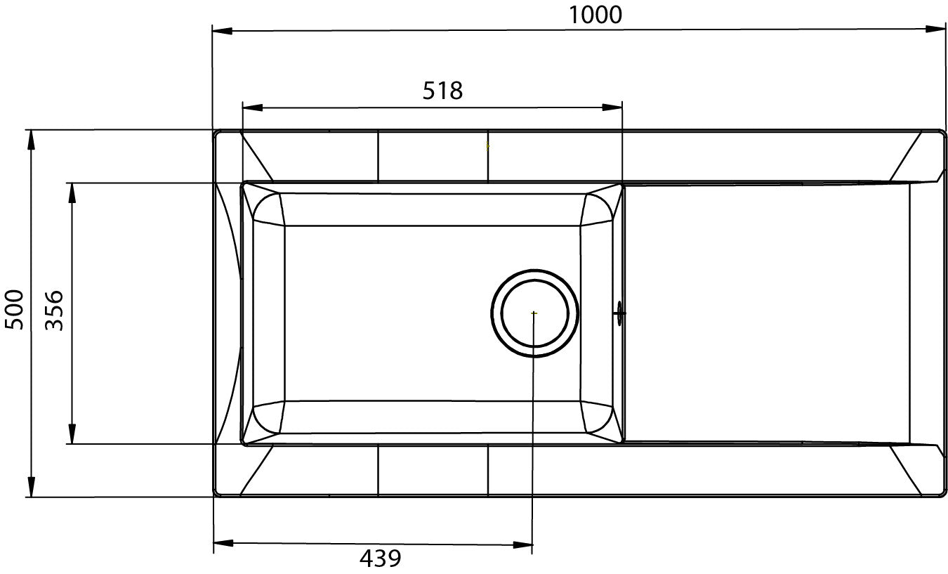 Liquida EW10WH 1.0 Bowl Composite Reversible Inset White Kitchen Sink With Waste