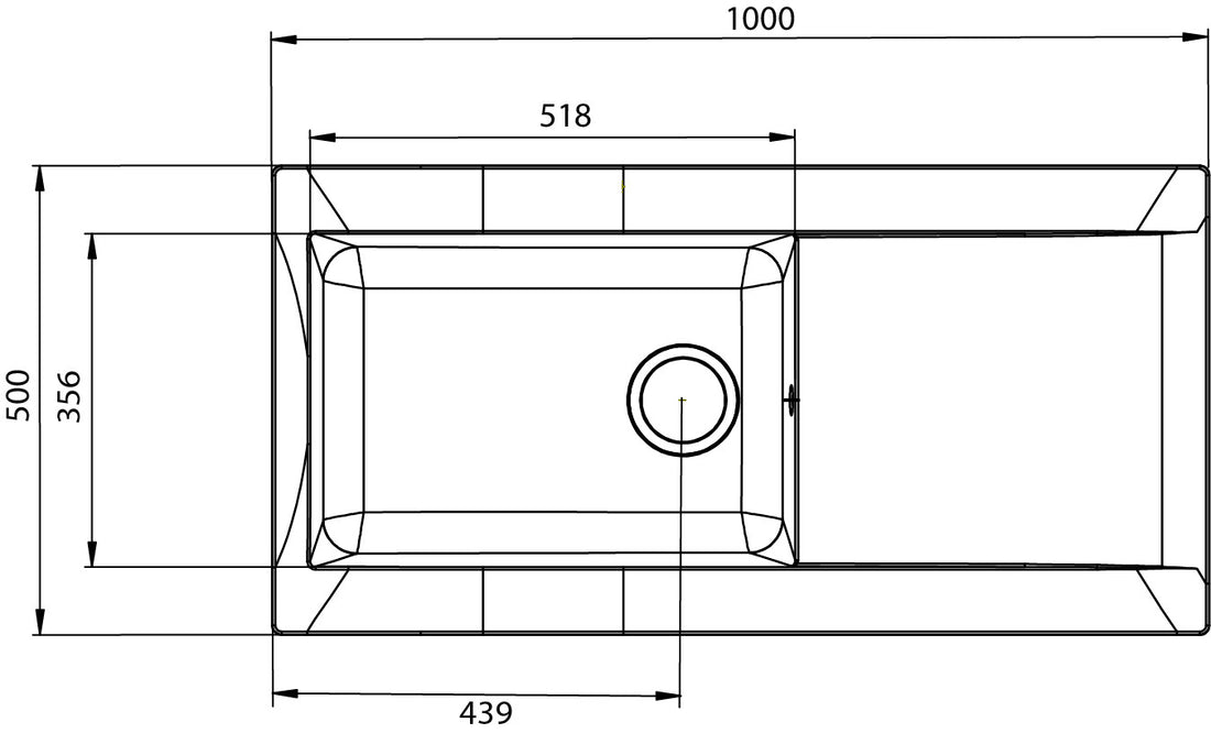 Liquida EW10WH 1.0 Bowl Composite Reversible Inset White Kitchen Sink With Waste
