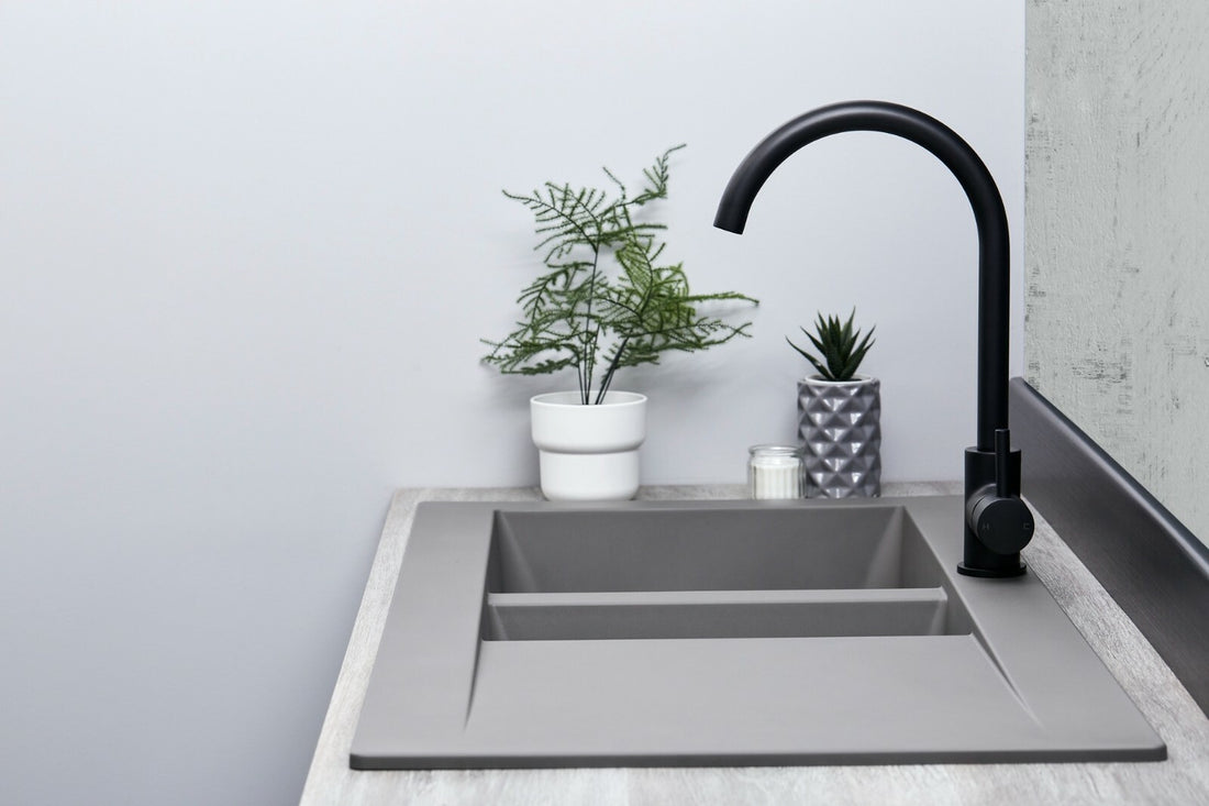 Liquida EW15GR 1.5 Bowl Composite Reversible Inset Grey Kitchen Sink 1000x500mm