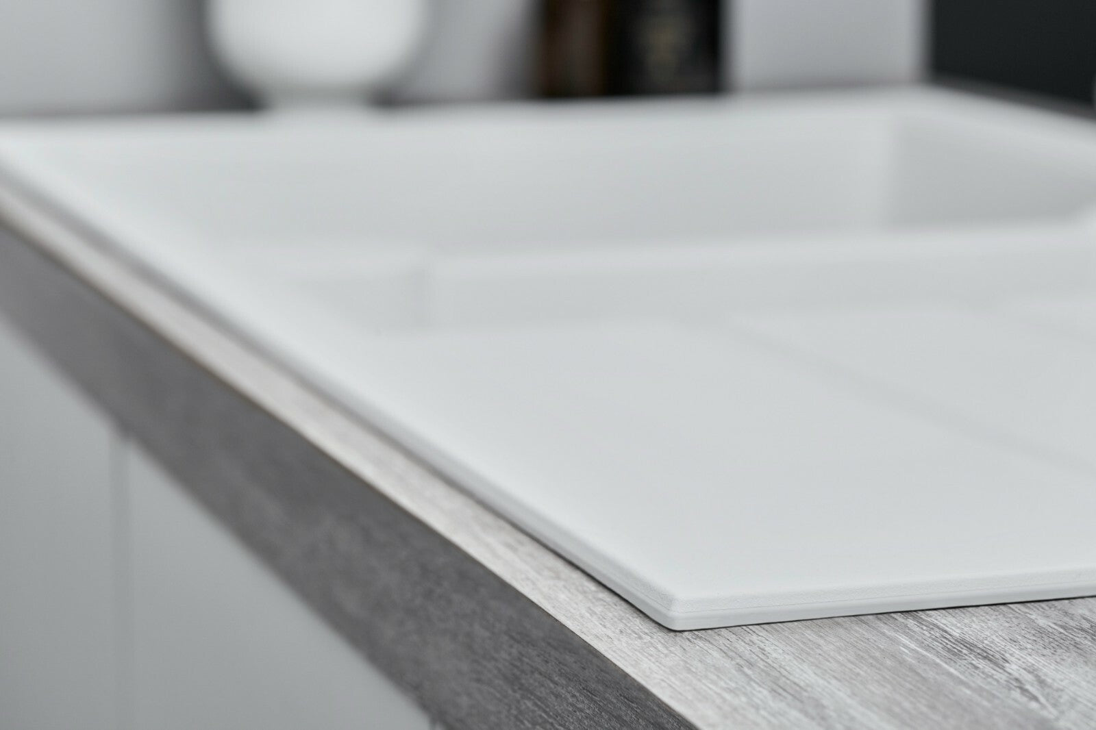 Liquida LP15WH 1.5 Bowl Composite Reversible Inset White Kitchen Sink With Waste