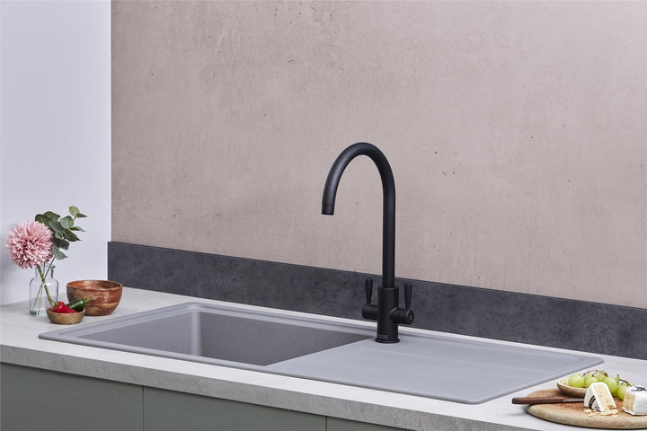 Franke Junos JSD611-97UG 1.0 Bowl Tectonite Reversible Inset Grey Kitchen Sink