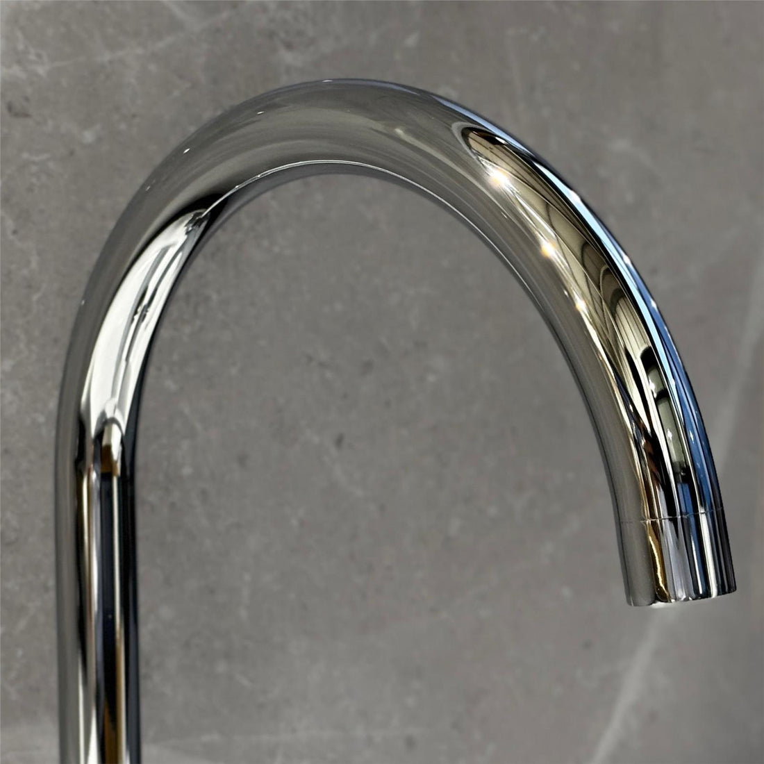 Liquida AD397CH Chrome Swan Neck Twin Lever Kitchen Mixer Tap - GRADED